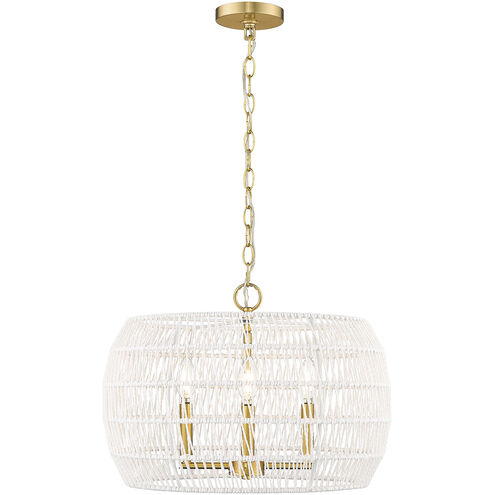 Ellie 4 Light 19 inch Modern Brushed Gold Chandelier Ceiling Light
